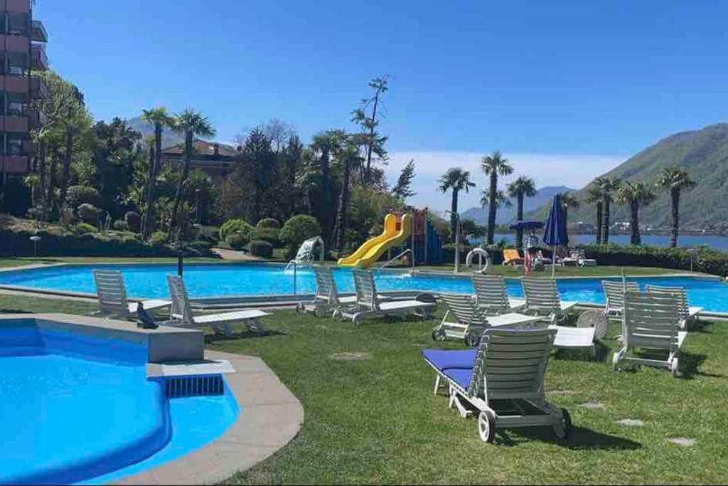 Appartamento Con Piscina E Sauna Bissone Ngoại thất bức ảnh